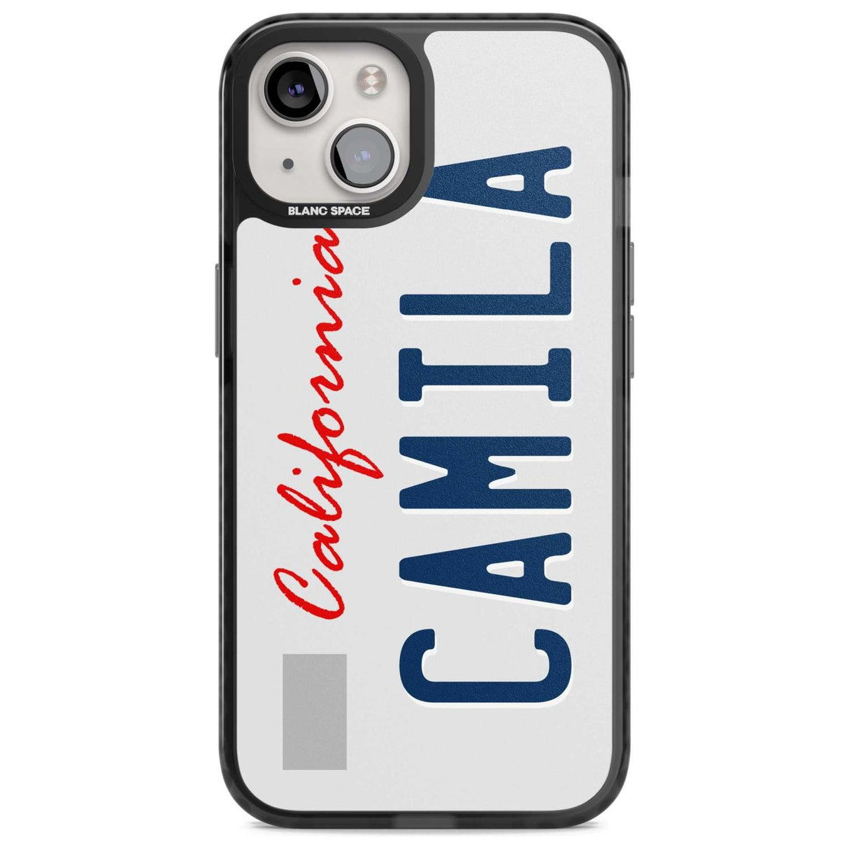 California License Plate Custom Phone Case iPhone 15 Plus / Magsafe Black Impact Case,iPhone 15 / Magsafe Black Impact Case,iPhone 14 Plus / Magsafe Black Impact Case,iPhone 14 / Magsafe Black Impact Case,iPhone 13 / Magsafe Black Impact Case Blanc Space