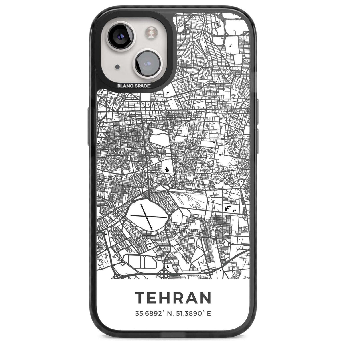 Map of Tehran, Iran Phone Case iPhone 15 / Magsafe Black Impact Case,iPhone 15 Plus / Magsafe Black Impact Case,iPhone 13 / Magsafe Black Impact Case,iPhone 14 / Magsafe Black Impact Case,iPhone 14 Plus / Magsafe Black Impact Case Blanc Space