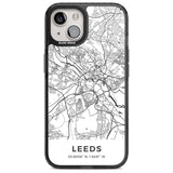 Map of Leeds, England Phone Case iPhone 15 Plus / Magsafe Black Impact Case,iPhone 15 / Magsafe Black Impact Case,iPhone 14 Plus / Magsafe Black Impact Case,iPhone 14 / Magsafe Black Impact Case,iPhone 13 / Magsafe Black Impact Case Blanc Space