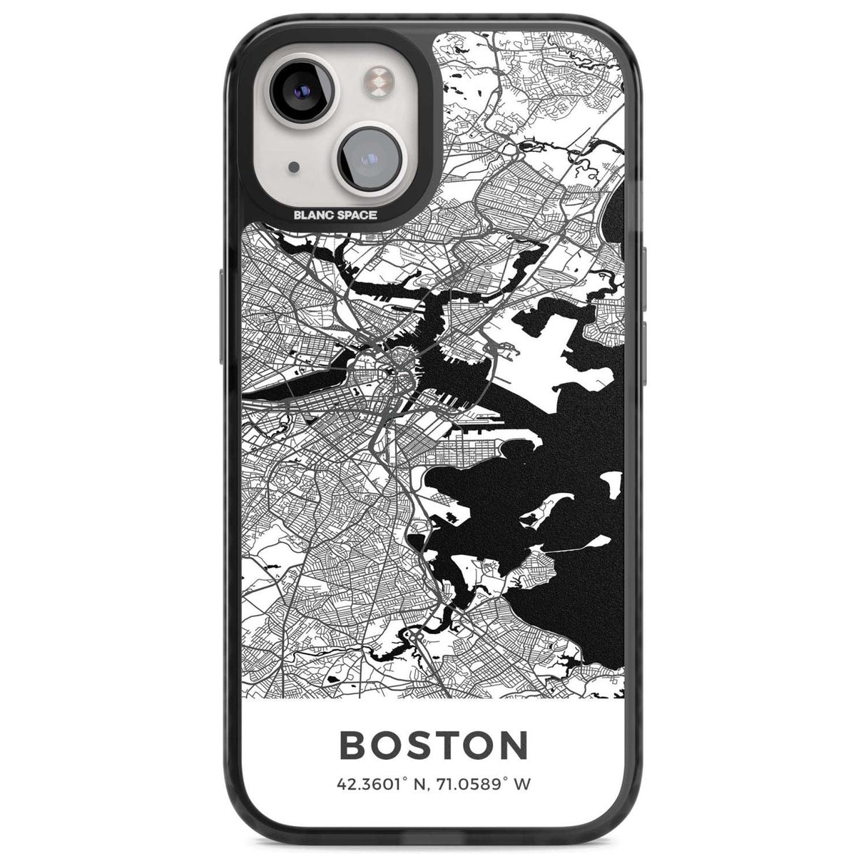 Map of Boston, Massachusetts Phone Case iPhone 15 Plus / Magsafe Black Impact Case,iPhone 15 / Magsafe Black Impact Case,iPhone 14 Plus / Magsafe Black Impact Case,iPhone 14 / Magsafe Black Impact Case,iPhone 13 / Magsafe Black Impact Case Blanc Space