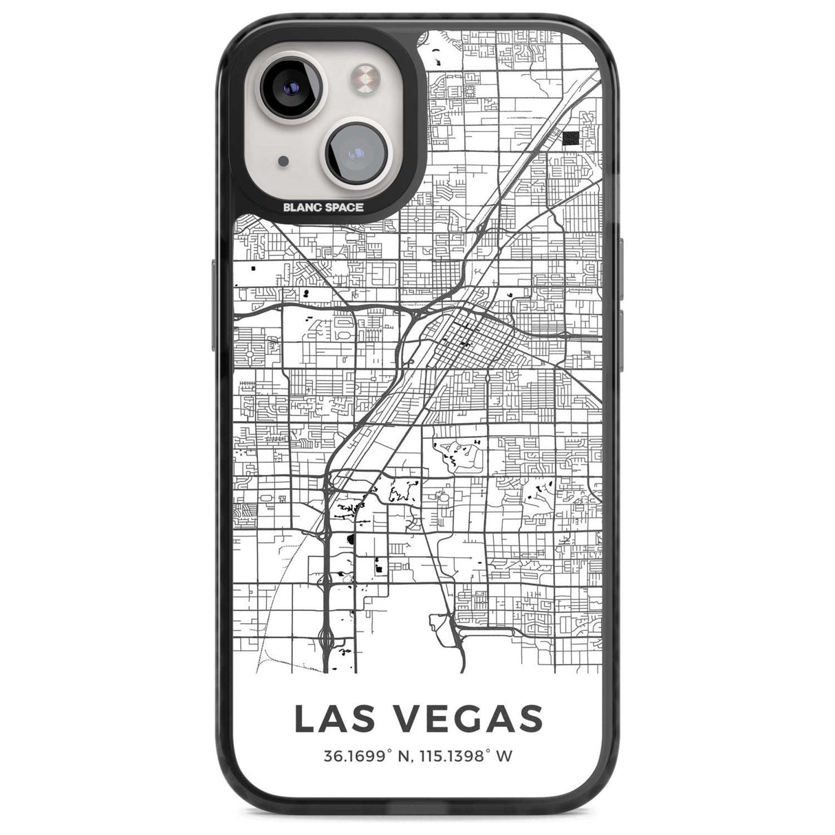 Map of Las Vegas, Nevada Phone Case iPhone 15 Plus / Magsafe Black Impact Case,iPhone 15 / Magsafe Black Impact Case,iPhone 14 Plus / Magsafe Black Impact Case,iPhone 14 / Magsafe Black Impact Case,iPhone 13 / Magsafe Black Impact Case Blanc Space