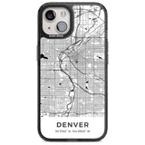 Map of Denver, Colorado Phone Case iPhone 15 Plus / Magsafe Black Impact Case,iPhone 15 / Magsafe Black Impact Case,iPhone 14 Plus / Magsafe Black Impact Case,iPhone 14 / Magsafe Black Impact Case,iPhone 13 / Magsafe Black Impact Case Blanc Space