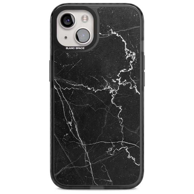Bold Black Marble with White Texture Phone Case iPhone 15 / Magsafe Black Impact Case,iPhone 15 Plus / Magsafe Black Impact Case,iPhone 13 / Magsafe Black Impact Case,iPhone 14 / Magsafe Black Impact Case,iPhone 14 Plus / Magsafe Black Impact Case Blanc Space