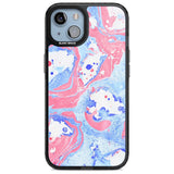 Pink, Blue & White Marbled Paper Pattern