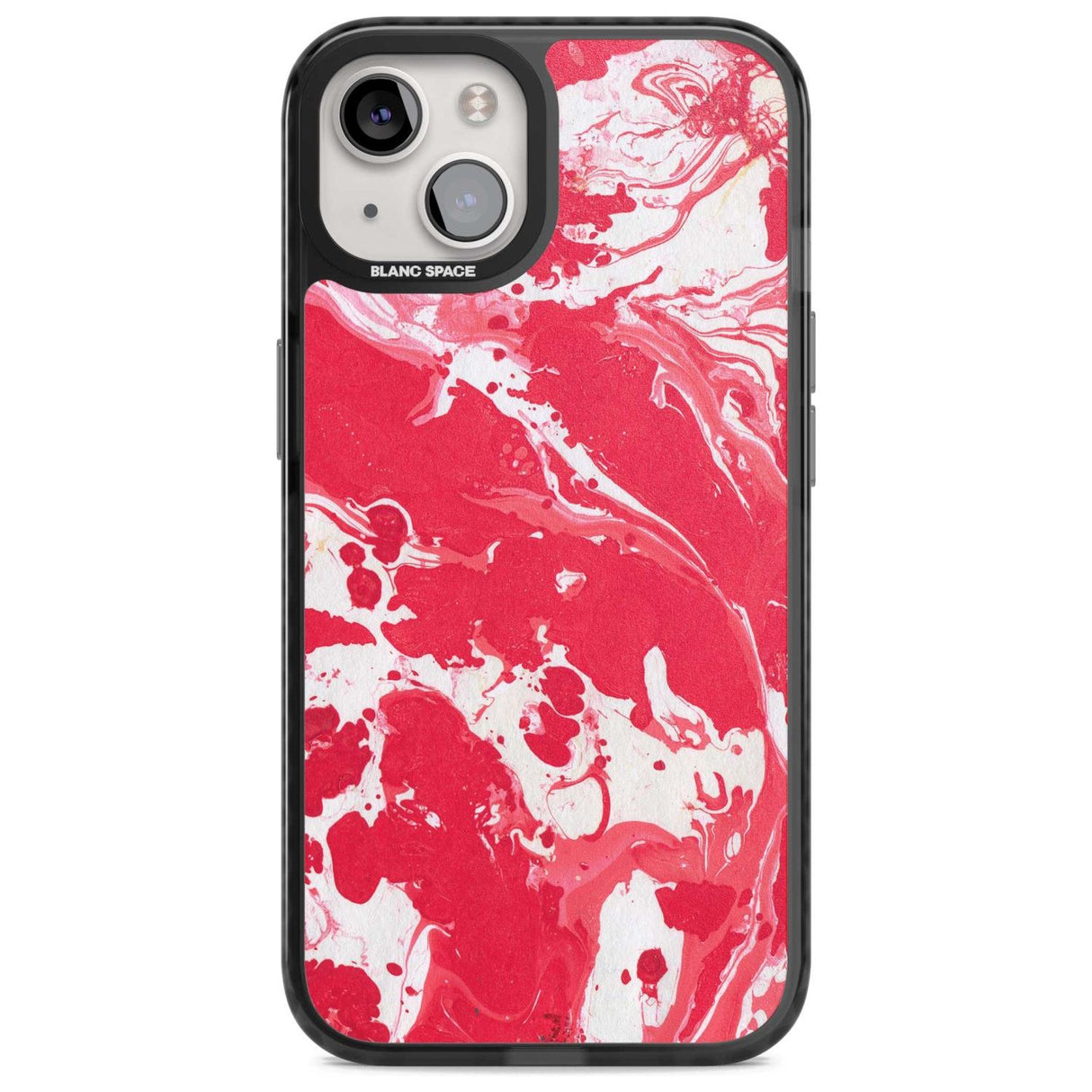 Red & White - Marbled Paper