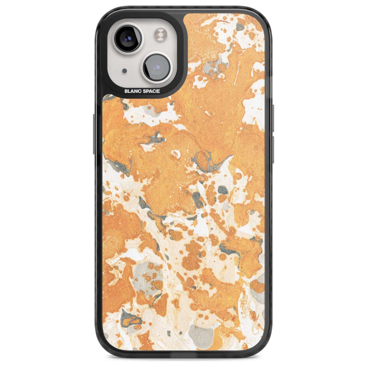 Orange Marbled Paper Pattern Phone Case iPhone 15 Plus / Magsafe Black Impact Case,iPhone 15 / Magsafe Black Impact Case,iPhone 14 Plus / Magsafe Black Impact Case,iPhone 14 / Magsafe Black Impact Case,iPhone 13 / Magsafe Black Impact Case Blanc Space