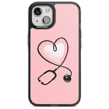 Medical Inspired Design Stethoscope Heart Phone Case iPhone 15 Plus / Magsafe Black Impact Case,iPhone 15 / Magsafe Black Impact Case,iPhone 14 Plus / Magsafe Black Impact Case,iPhone 14 / Magsafe Black Impact Case,iPhone 13 / Magsafe Black Impact Case Blanc Space