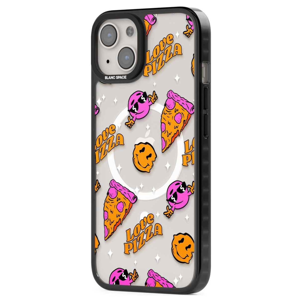 Psychedelic Love Pizza Pattern (Clear)