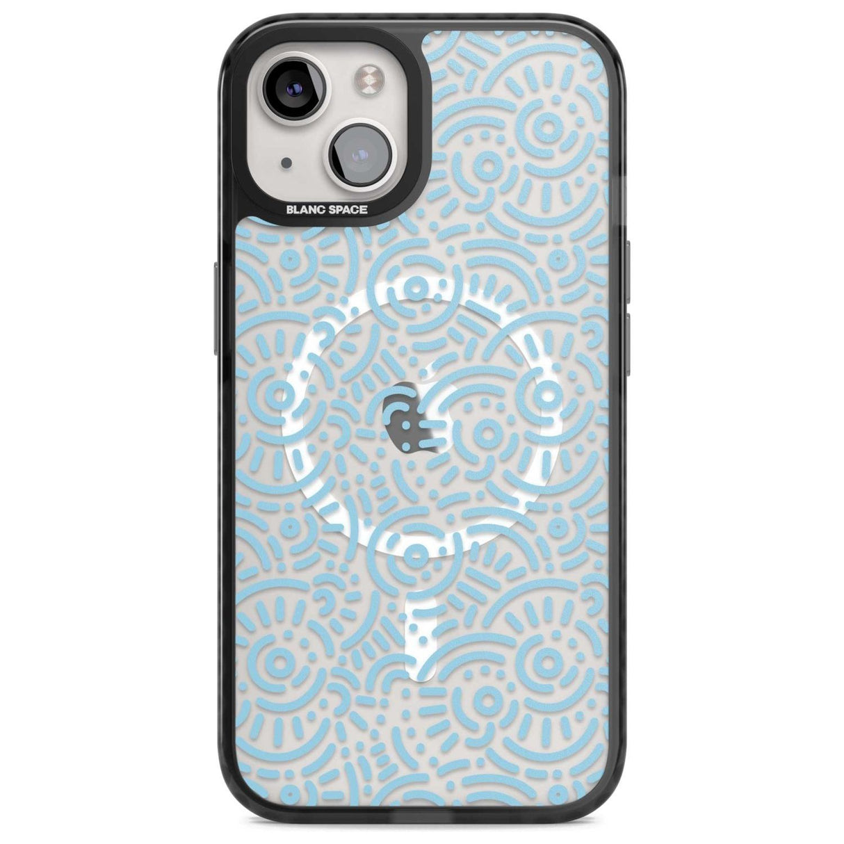 Light Blue Pattern Memphis Retro Pattern Design Phone Case iPhone 15 Plus / Magsafe Black Impact Case,iPhone 15 / Magsafe Black Impact Case,iPhone 14 Plus / Magsafe Black Impact Case,iPhone 14 / Magsafe Black Impact Case,iPhone 13 / Magsafe Black Impact Case Blanc Space