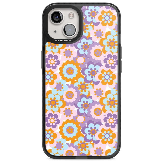 Flower Power Pattern Phone Case iPhone 15 Plus / Magsafe Black Impact Case,iPhone 15 / Magsafe Black Impact Case,iPhone 14 Plus / Magsafe Black Impact Case,iPhone 14 / Magsafe Black Impact Case,iPhone 13 / Magsafe Black Impact Case Blanc Space