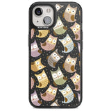 Cute Owl Pattern Phone Case iPhone 15 / Magsafe Black Impact Case,iPhone 15 Plus / Magsafe Black Impact Case,iPhone 13 / Magsafe Black Impact Case,iPhone 14 / Magsafe Black Impact Case,iPhone 14 Plus / Magsafe Black Impact Case Blanc Space