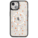 Paws & Hearts Pattern (Clear) Phone Case iPhone 15 Plus / Magsafe Black Impact Case,iPhone 15 / Magsafe Black Impact Case,iPhone 14 Plus / Magsafe Black Impact Case,iPhone 14 / Magsafe Black Impact Case,iPhone 13 / Magsafe Black Impact Case Blanc Space