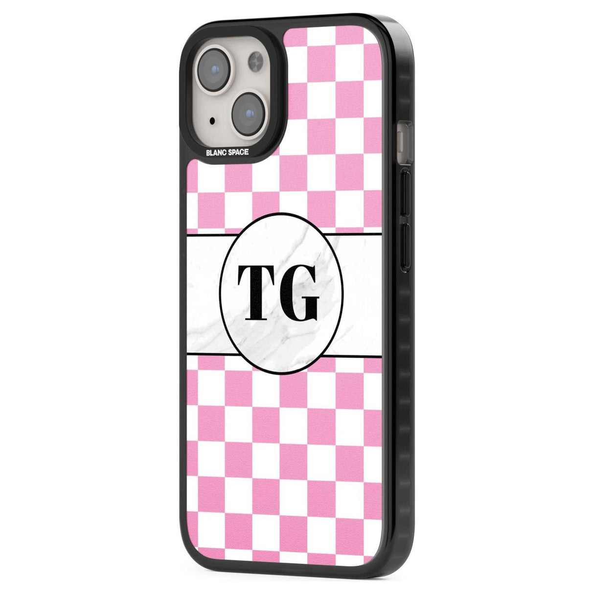 Personalised Monogrammed Pink Check Phone Case iPhone 15 Pro Max / Black Impact Case,iPhone 15 Plus / Black Impact Case,iPhone 15 Pro / Black Impact Case,iPhone 15 / Black Impact Case,iPhone 15 Pro Max / Impact Case,iPhone 15 Plus / Impact Case,iPhone 15 Pro / Impact Case,iPhone 15 / Impact Case,iPhone 15 Pro Max / Magsafe Black Impact Case,iPhone 15 Plus / Magsafe Black Impact Case,iPhone 15 Pro / Magsafe Black Impact Case,iPhone 15 / Magsafe Black Impact Case,iPhone 14 Pro Max / Black Impact Case,iPhone 1