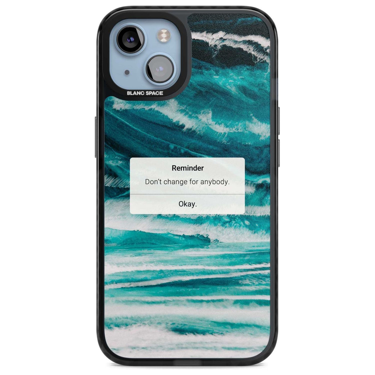 "Don't Change" iPhone Reminder Phone Case iPhone 15 Plus / Magsafe Black Impact Case,iPhone 15 / Magsafe Black Impact Case,iPhone 14 Plus / Magsafe Black Impact Case,iPhone 14 / Magsafe Black Impact Case,iPhone 13 / Magsafe Black Impact Case Blanc Space