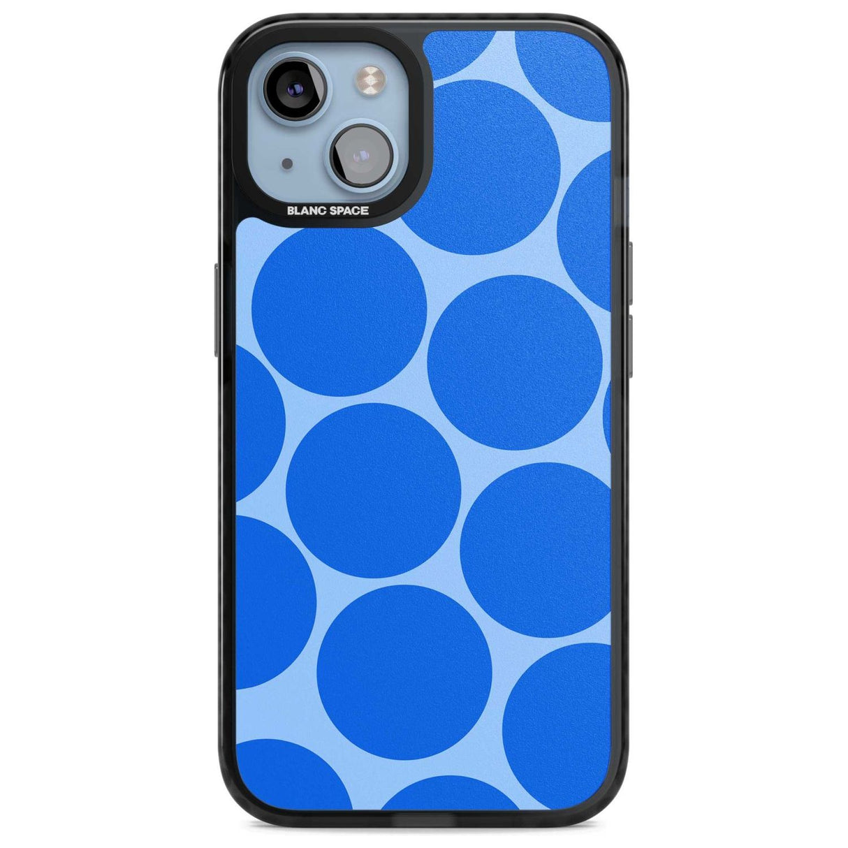 Abstract Retro Shapes: Blue Dots Phone Case iPhone 15 Plus / Magsafe Black Impact Case,iPhone 15 / Magsafe Black Impact Case,iPhone 14 Plus / Magsafe Black Impact Case,iPhone 14 / Magsafe Black Impact Case,iPhone 13 / Magsafe Black Impact Case Blanc Space