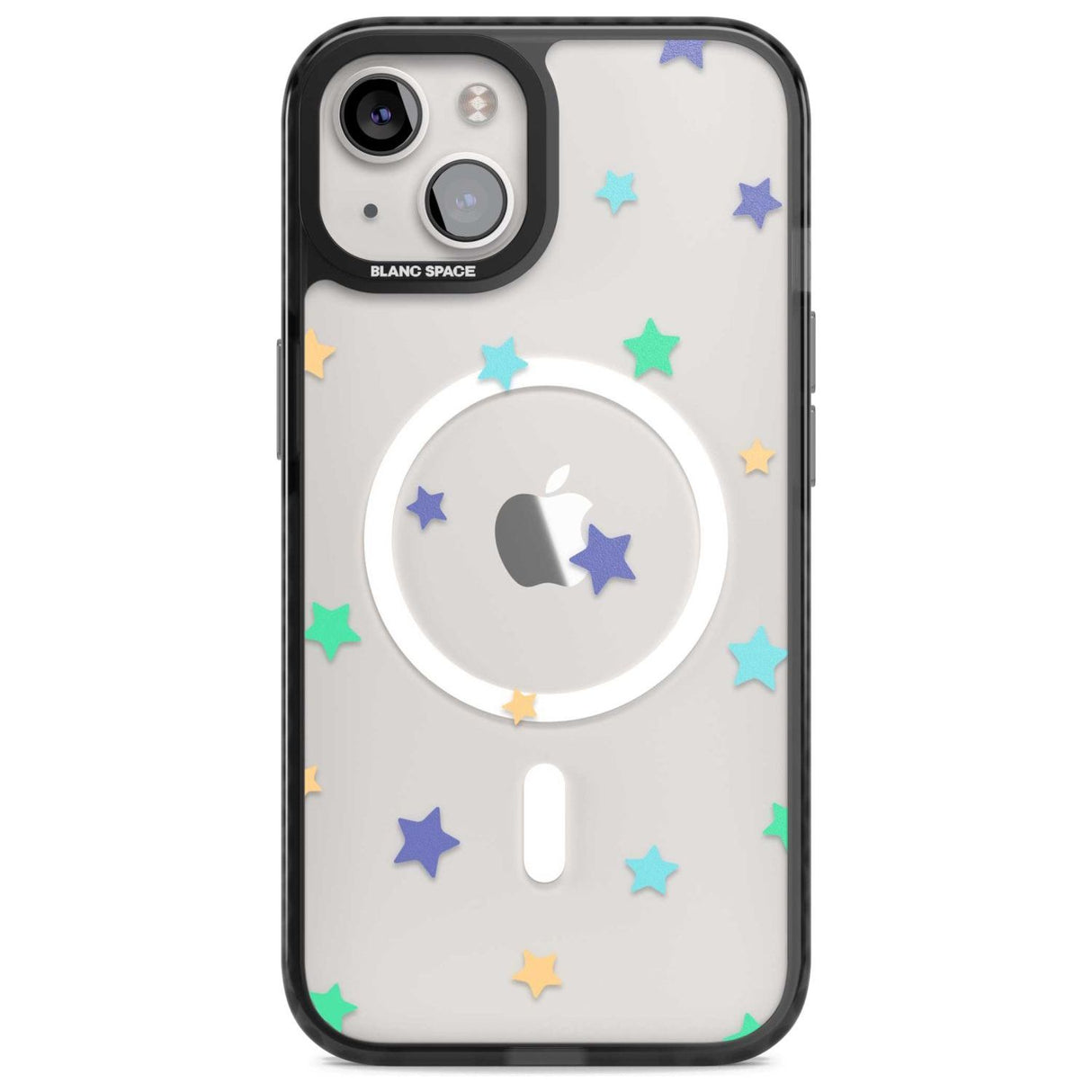 Pastel Stars Pattern Phone Case iPhone 15 Plus / Magsafe Black Impact Case,iPhone 15 / Magsafe Black Impact Case,iPhone 14 Plus / Magsafe Black Impact Case,iPhone 14 / Magsafe Black Impact Case,iPhone 13 / Magsafe Black Impact Case Blanc Space