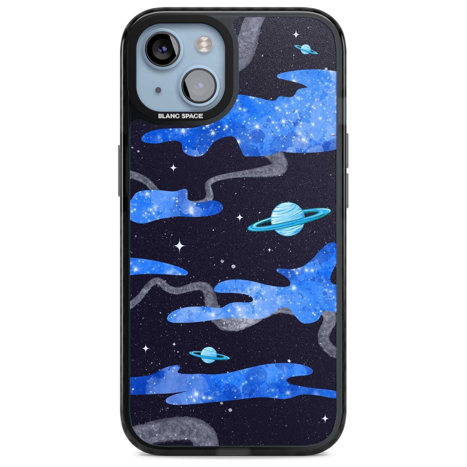 Blue Galaxy Phone Case iPhone 15 Plus / Magsafe Black Impact Case,iPhone 15 / Magsafe Black Impact Case,iPhone 14 Plus / Magsafe Black Impact Case,iPhone 14 / Magsafe Black Impact Case,iPhone 13 / Magsafe Black Impact Case Blanc Space