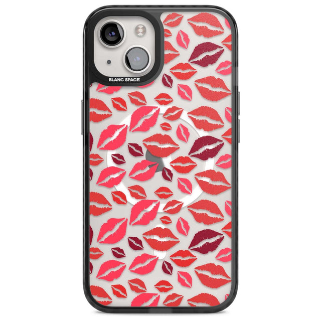 Lips Pattern Phone Case iPhone 15 Plus / Magsafe Black Impact Case,iPhone 15 / Magsafe Black Impact Case,iPhone 14 Plus / Magsafe Black Impact Case,iPhone 14 / Magsafe Black Impact Case,iPhone 13 / Magsafe Black Impact Case Blanc Space