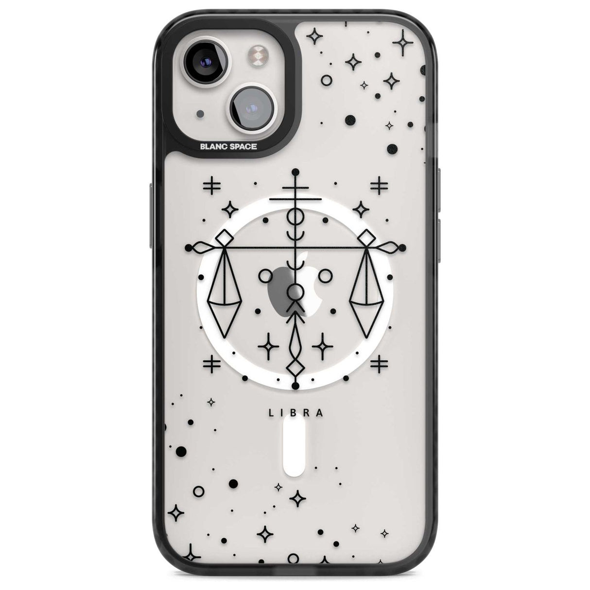 Libra Emblem - Transparent Design Phone Case iPhone 15 Plus / Magsafe Black Impact Case,iPhone 15 / Magsafe Black Impact Case,iPhone 14 Plus / Magsafe Black Impact Case,iPhone 14 / Magsafe Black Impact Case,iPhone 13 / Magsafe Black Impact Case Blanc Space