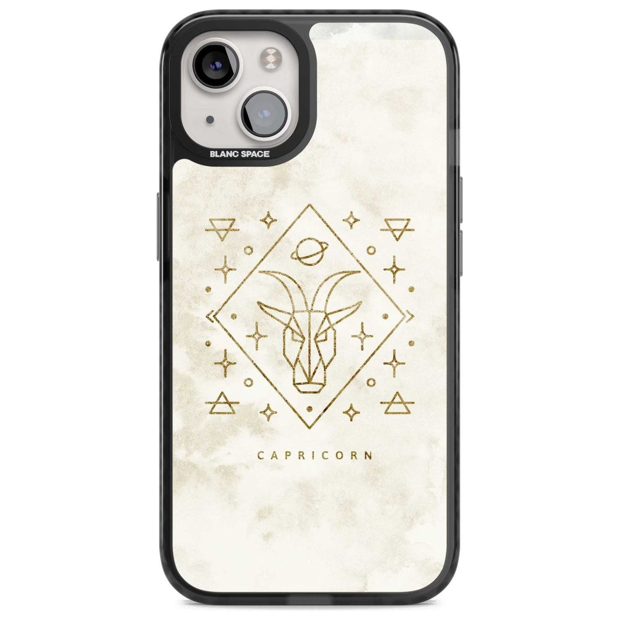 Capricorn Emblem - Solid Gold Marbled Design Phone Case iPhone 15 Plus / Magsafe Black Impact Case,iPhone 15 / Magsafe Black Impact Case,iPhone 14 Plus / Magsafe Black Impact Case,iPhone 14 / Magsafe Black Impact Case,iPhone 13 / Magsafe Black Impact Case Blanc Space