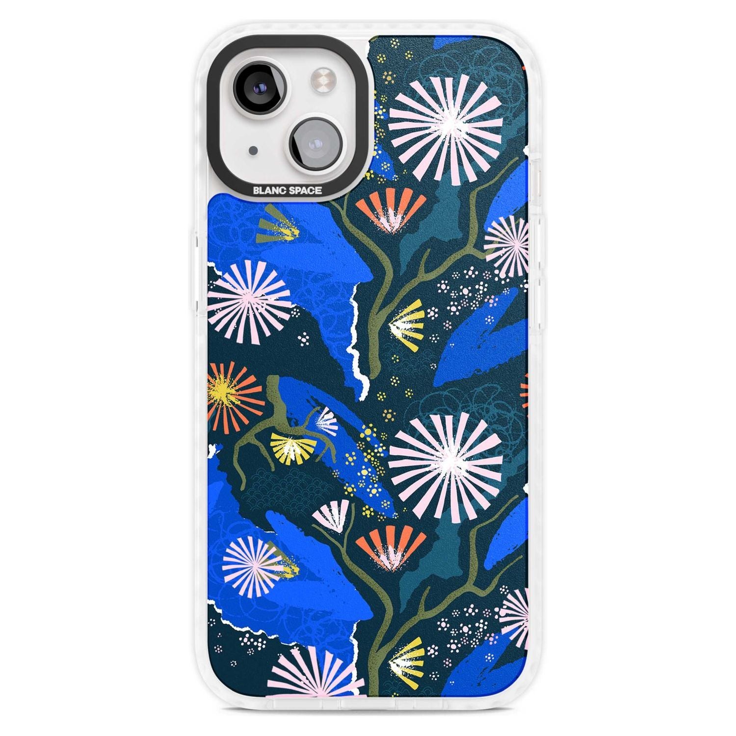 Dark Botanicals Abstract Pattern Phone Case iPhone 15 Plus / Magsafe Impact Case,iPhone 15 / Magsafe Impact Case Blanc Space