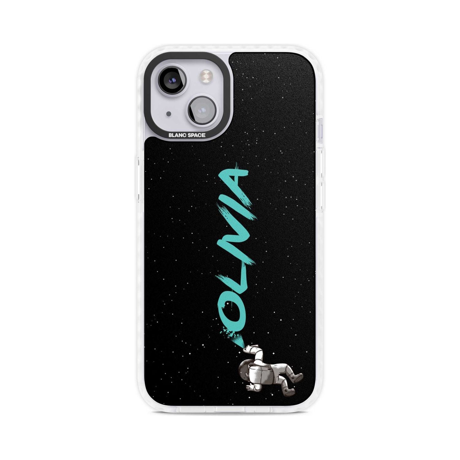 Personalised Graffiti Astronaut Custom Phone Case iPhone 15 Plus / Magsafe Impact Case,iPhone 15 / Magsafe Impact Case Blanc Space