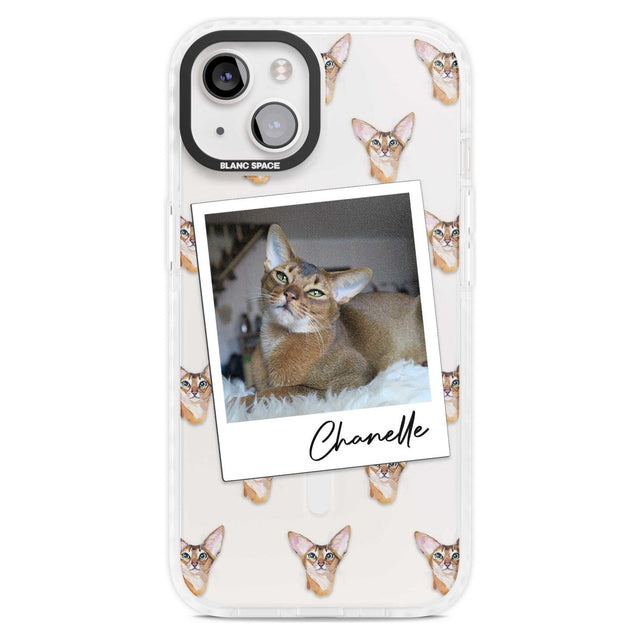 Personalised Abyssinian Cat Photo Custom Phone Case iPhone 15 Plus / Magsafe Impact Case,iPhone 15 / Magsafe Impact Case Blanc Space