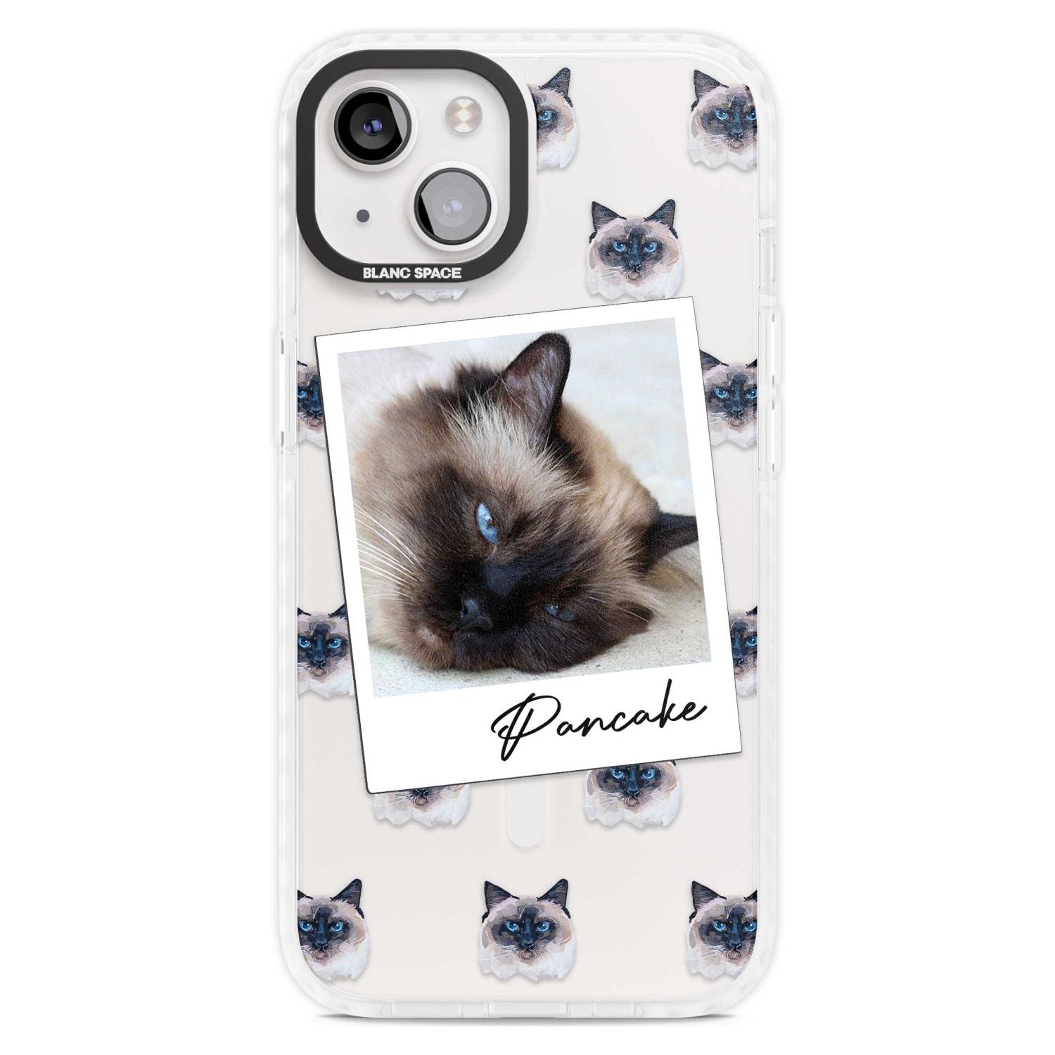 Personalised Burmese Cat Photo Custom Phone Case iPhone 15 Plus / Magsafe Impact Case,iPhone 15 / Magsafe Impact Case Blanc Space
