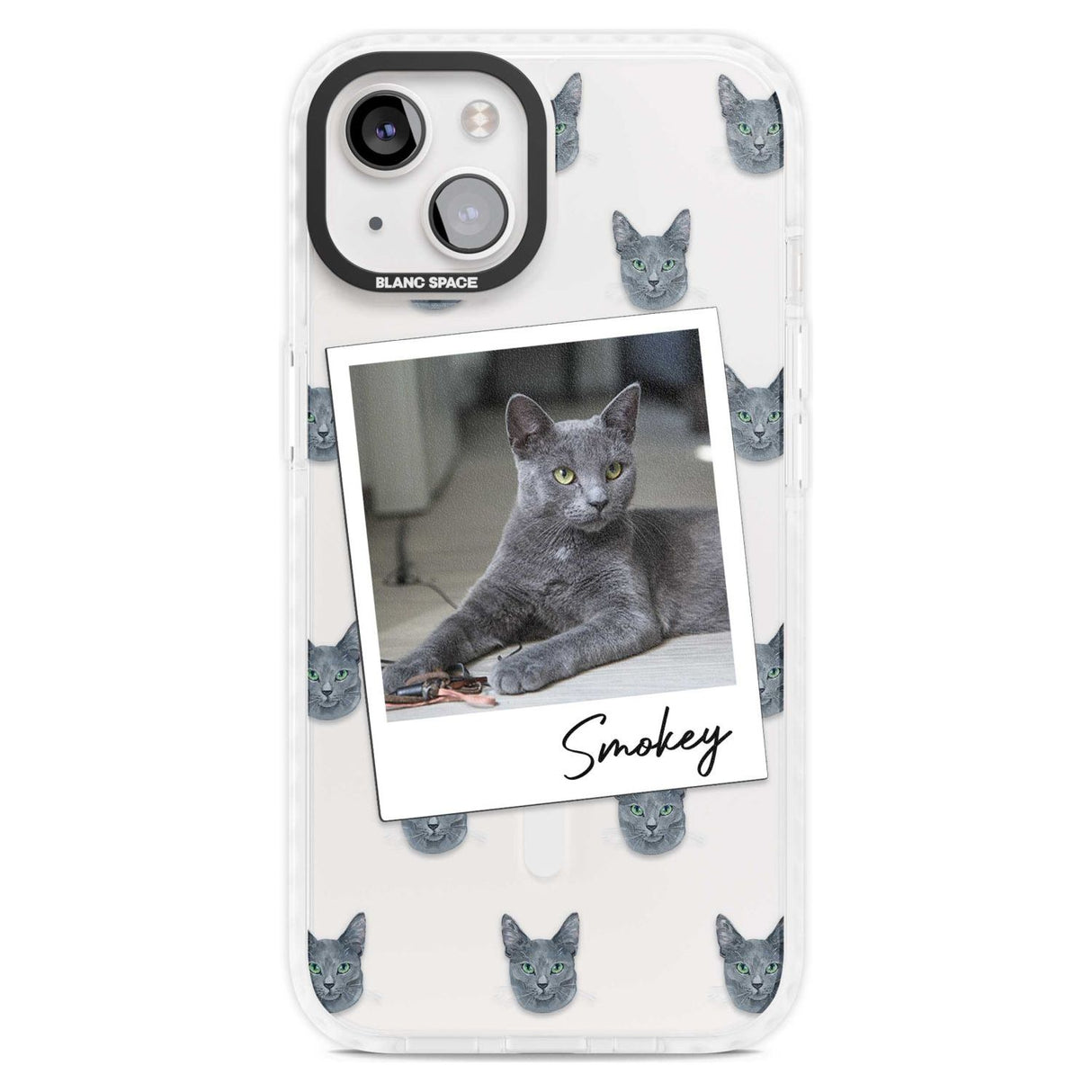 Personalised Korat Cat Photo Custom Phone Case iPhone 15 Plus / Magsafe Impact Case,iPhone 15 / Magsafe Impact Case Blanc Space