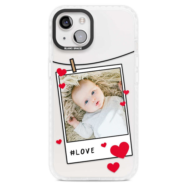 Personalised Paperclip & Hearts Polaroid