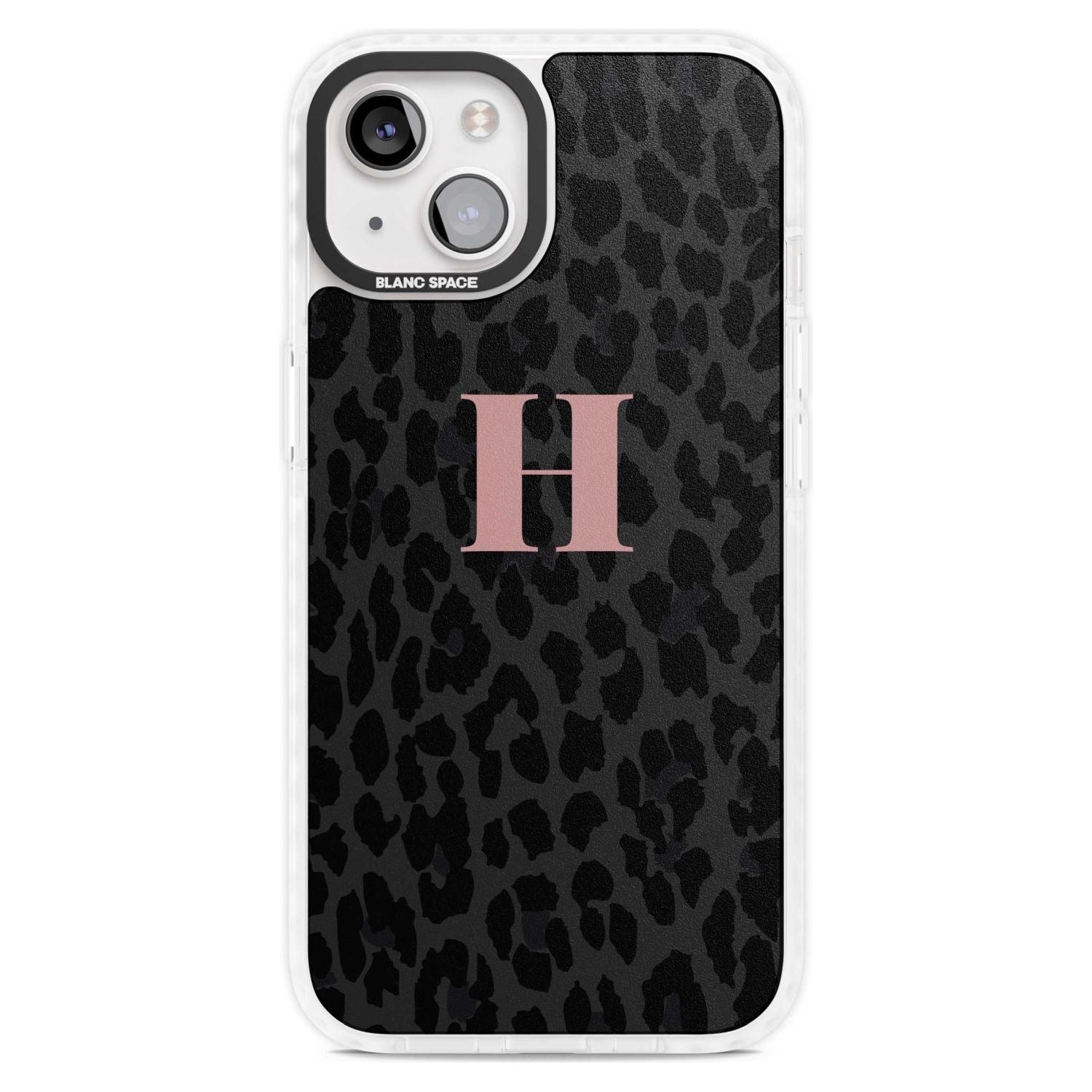Personalised Small Pink Leopard Monogram Custom Phone Case iPhone 15 Plus / Magsafe Impact Case,iPhone 15 / Magsafe Impact Case Blanc Space