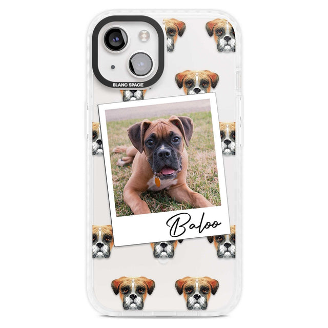 Personalised Boxer - Dog Photo Custom Phone Case iPhone 15 Plus / Magsafe Impact Case,iPhone 15 / Magsafe Impact Case Blanc Space