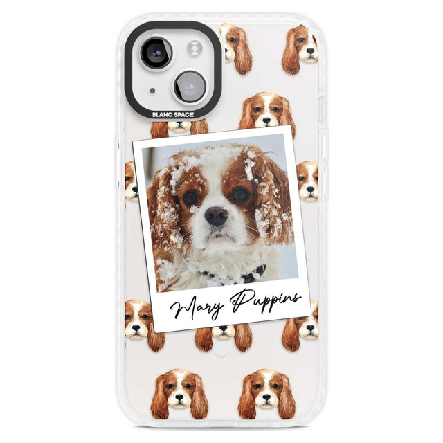 Personalised Cavalier King Charles - Dog Photo Custom Phone Case iPhone 15 Plus / Magsafe Impact Case,iPhone 15 / Magsafe Impact Case Blanc Space