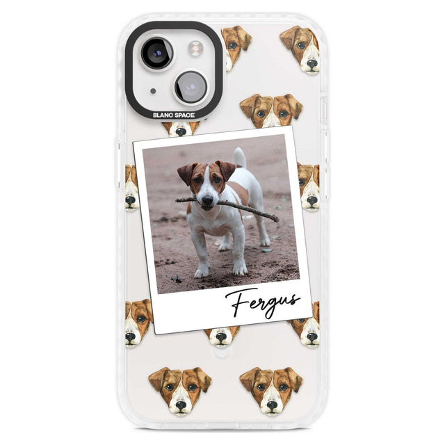 Personalised Jack Russell - Dog Photo Custom Phone Case iPhone 15 Plus / Magsafe Impact Case,iPhone 15 / Magsafe Impact Case Blanc Space