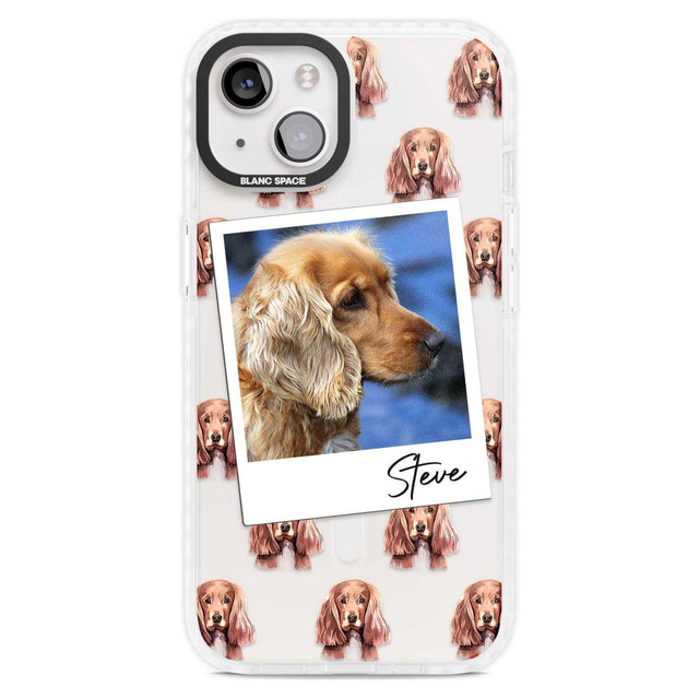 Personalised Cocker Spaniel - Dog Photo Custom Phone Case iPhone 15 Plus / Magsafe Impact Case,iPhone 15 / Magsafe Impact Case Blanc Space
