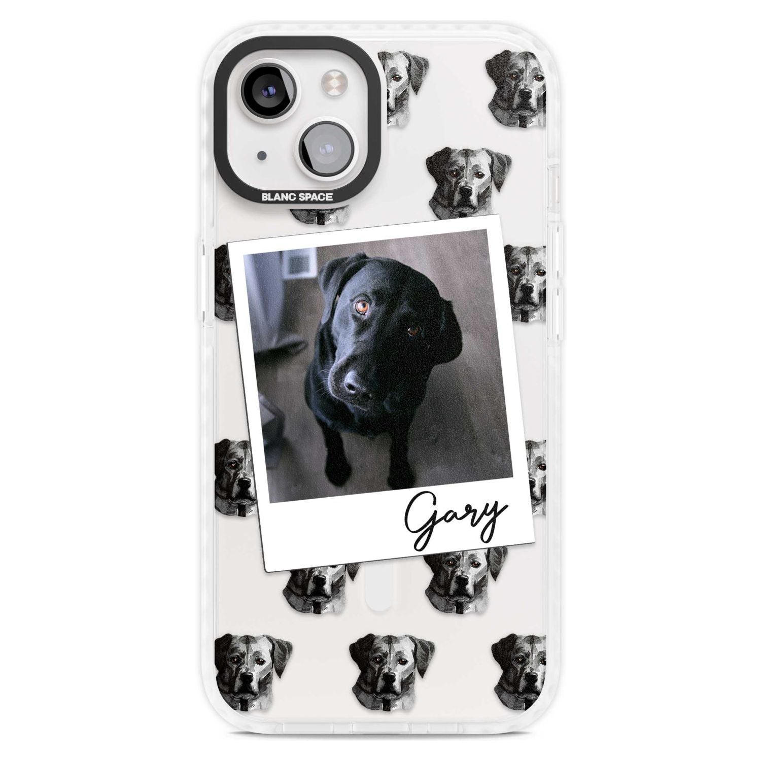 Personalised Labrador, Black - Dog Photo Custom Phone Case iPhone 15 Plus / Magsafe Impact Case,iPhone 15 / Magsafe Impact Case Blanc Space