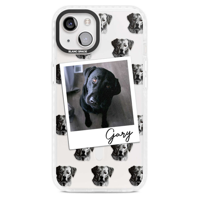 Personalised Labrador, Black - Dog Photo Custom Phone Case iPhone 15 Plus / Magsafe Impact Case,iPhone 15 / Magsafe Impact Case Blanc Space
