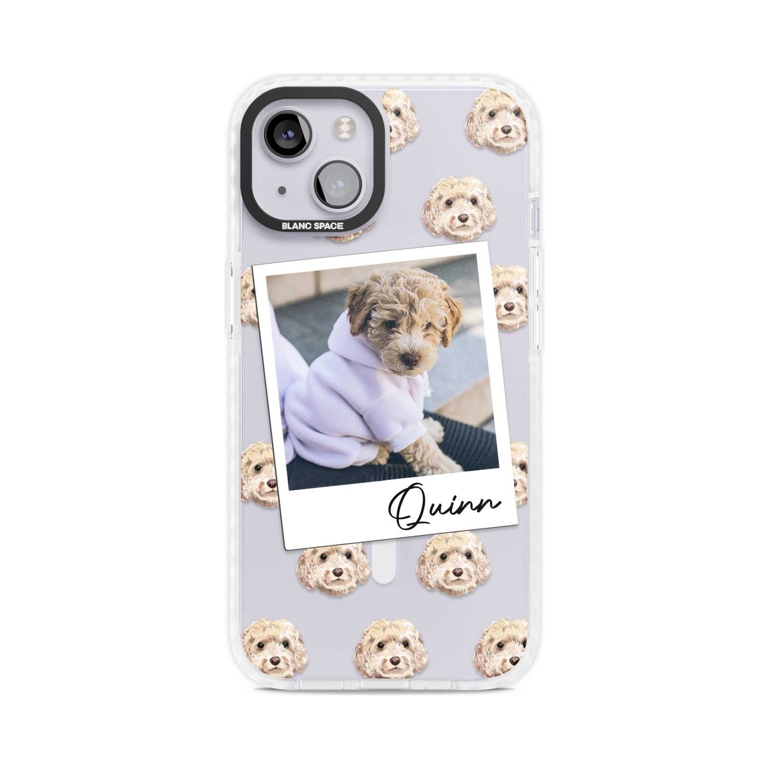 Personalised Cockapoo, Cream - Dog Photo Custom Phone Case iPhone 15 Plus / Magsafe Impact Case,iPhone 15 / Magsafe Impact Case Blanc Space