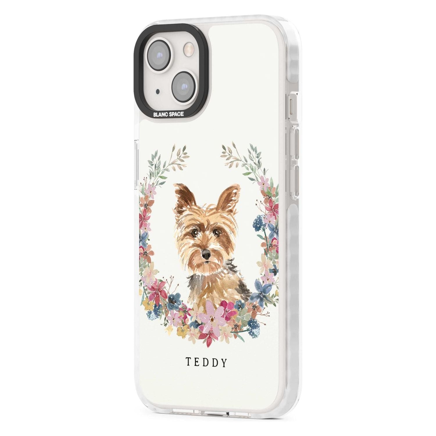 Personalised Yorkshire Terrier Floral Portrait