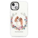 Personalised Cavalier King Charles Portrait Spaniel Custom Phone Case iPhone 15 Plus / Magsafe Impact Case,iPhone 15 / Magsafe Impact Case Blanc Space