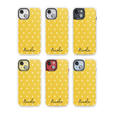 Personalised Yellow Polka Dot Custom Phone Case iPhone 15 Pro Max / Black Impact Case,iPhone 15 Plus / Black Impact Case,iPhone 15 Pro / Black Impact Case,iPhone 15 / Black Impact Case,iPhone 15 Pro Max / Impact Case,iPhone 15 Plus / Impact Case,iPhone 15 Pro / Impact Case,iPhone 15 / Impact Case,iPhone 15 Pro Max / Magsafe Black Impact Case,iPhone 15 Plus / Magsafe Black Impact Case,iPhone 15 Pro / Magsafe Black Impact Case,iPhone 15 / Magsafe Black Impact Case,iPhone 14 Pro Max / Black Impact Case,iPhone 