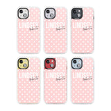 Personalised Pink Polka Custom Phone Case iPhone 15 Pro Max / Black Impact Case,iPhone 15 Plus / Black Impact Case,iPhone 15 Pro / Black Impact Case,iPhone 15 / Black Impact Case,iPhone 15 Pro Max / Impact Case,iPhone 15 Plus / Impact Case,iPhone 15 Pro / Impact Case,iPhone 15 / Impact Case,iPhone 15 Pro Max / Magsafe Black Impact Case,iPhone 15 Plus / Magsafe Black Impact Case,iPhone 15 Pro / Magsafe Black Impact Case,iPhone 15 / Magsafe Black Impact Case,iPhone 14 Pro Max / Black Impact Case,iPhone 14 Plu