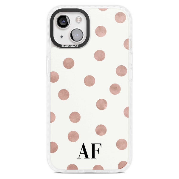 Personalised Rose Gold Dots & Initials
