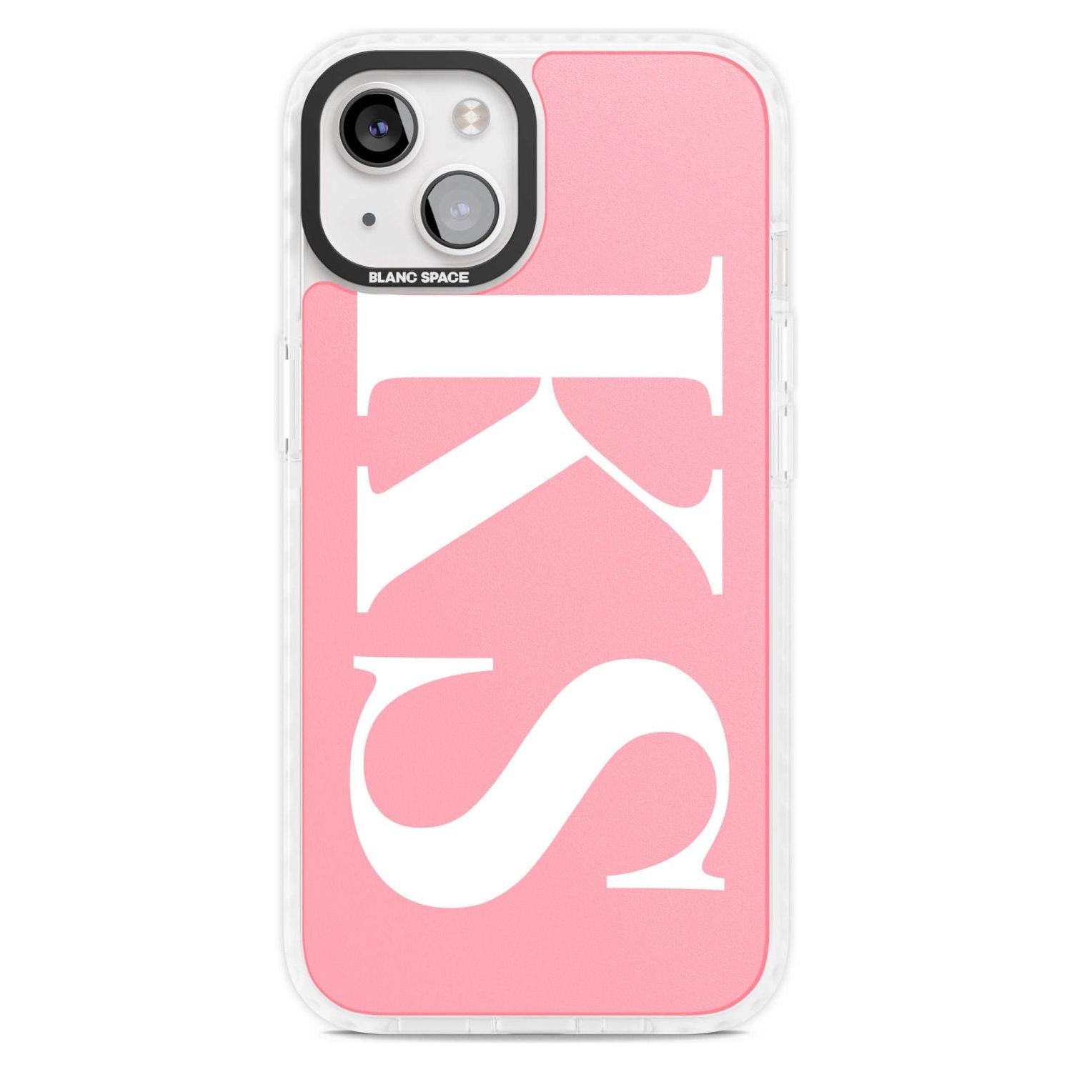 Personalised White & Pink Letters Custom Phone Case iPhone 15 Plus / Magsafe Impact Case,iPhone 15 / Magsafe Impact Case Blanc Space