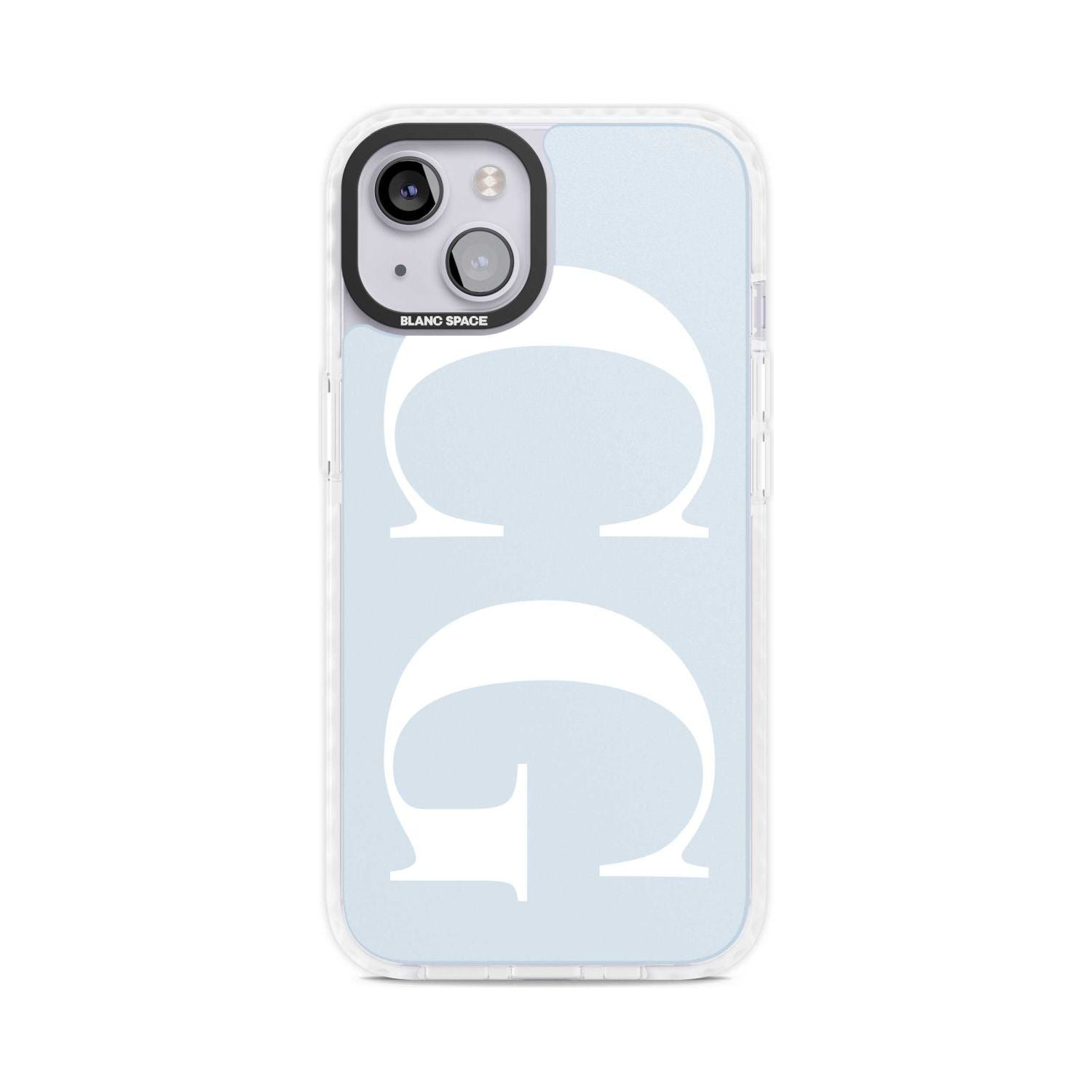 Personalised White & Blue Personalised Custom Phone Case iPhone 15 Plus / Magsafe Impact Case,iPhone 15 / Magsafe Impact Case Blanc Space
