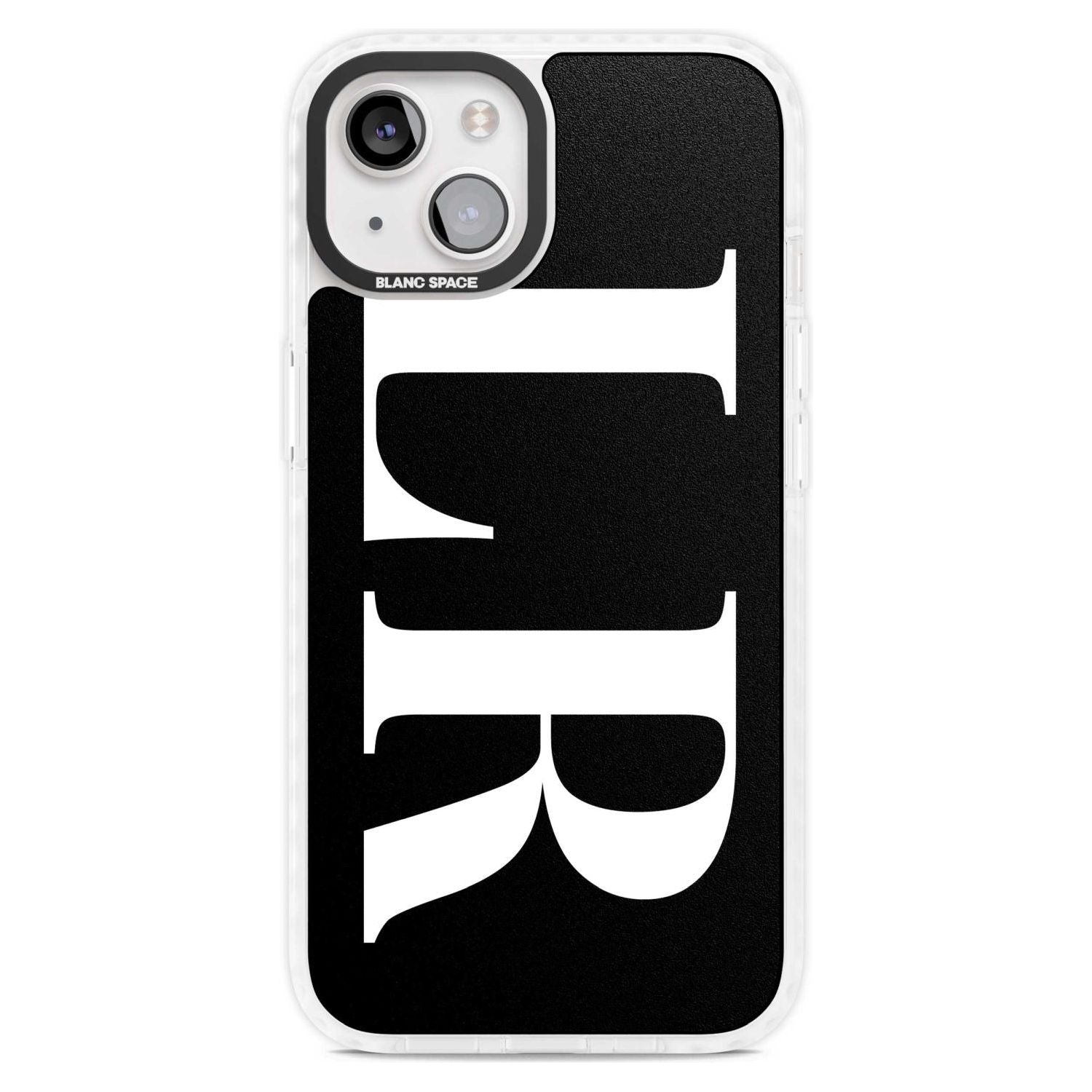 Personalised White & Black Letters Custom Phone Case iPhone 15 Plus / Magsafe Impact Case,iPhone 15 / Magsafe Impact Case Blanc Space