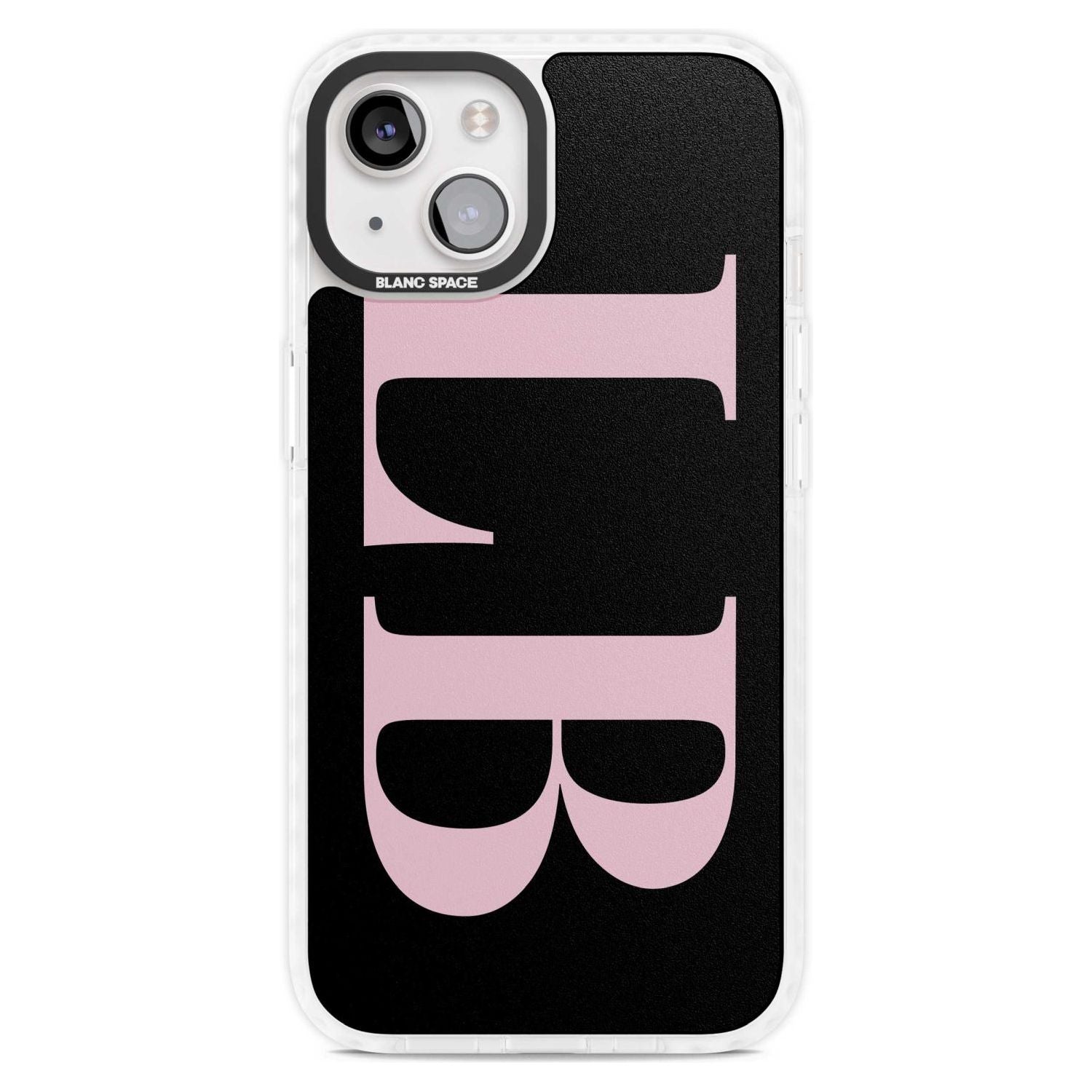 Personalised Pink & Black Letters Custom Phone Case iPhone 15 Plus / Magsafe Impact Case,iPhone 15 / Magsafe Impact Case Blanc Space