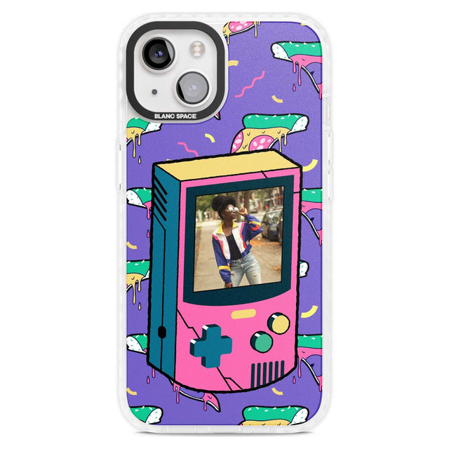 Personalised Retro Game Photo Case Custom Phone Case iPhone 15 Plus / Magsafe Impact Case,iPhone 15 / Magsafe Impact Case Blanc Space