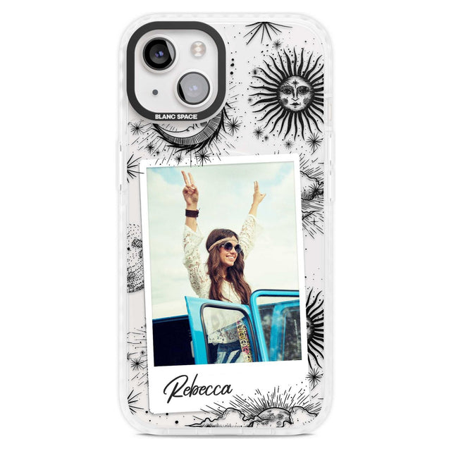 Personalised Astrology Instant Photo Custom Phone Case iPhone 15 Plus / Magsafe Impact Case,iPhone 15 / Magsafe Impact Case Blanc Space