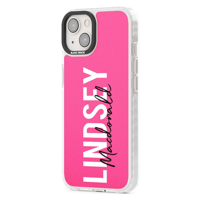 Personalised Bold Name: Pink Custom Phone Case iPhone 15 Pro Max / Black Impact Case,iPhone 15 Plus / Black Impact Case,iPhone 15 Pro / Black Impact Case,iPhone 15 / Black Impact Case,iPhone 15 Pro Max / Impact Case,iPhone 15 Plus / Impact Case,iPhone 15 Pro / Impact Case,iPhone 15 / Impact Case,iPhone 15 Pro Max / Magsafe Black Impact Case,iPhone 15 Plus / Magsafe Black Impact Case,iPhone 15 Pro / Magsafe Black Impact Case,iPhone 15 / Magsafe Black Impact Case,iPhone 14 Pro Max / Black Impact Case,iPhone 1